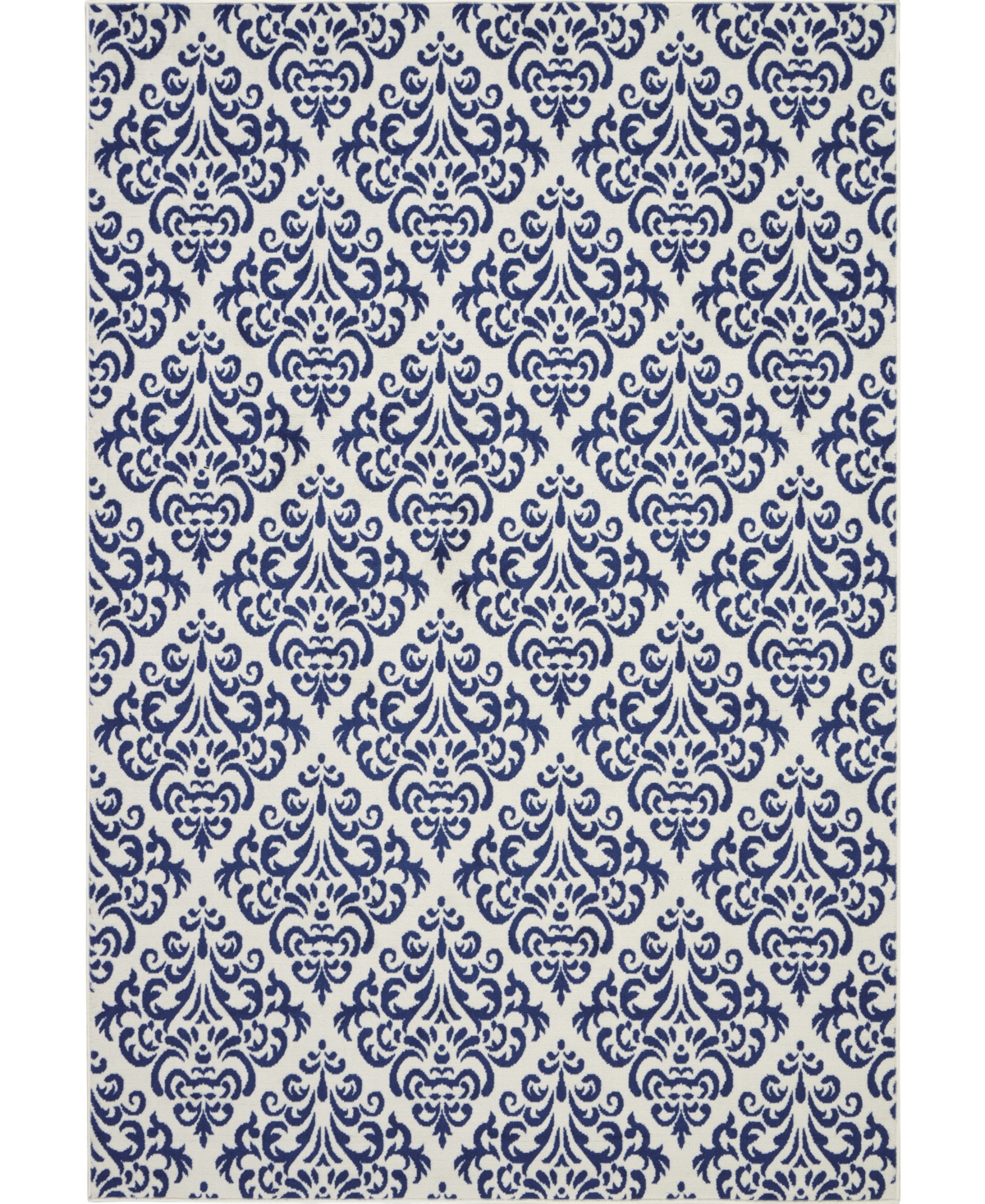 Nourison Home Grafix Grf06 6'x9' Area Rug In White,blue