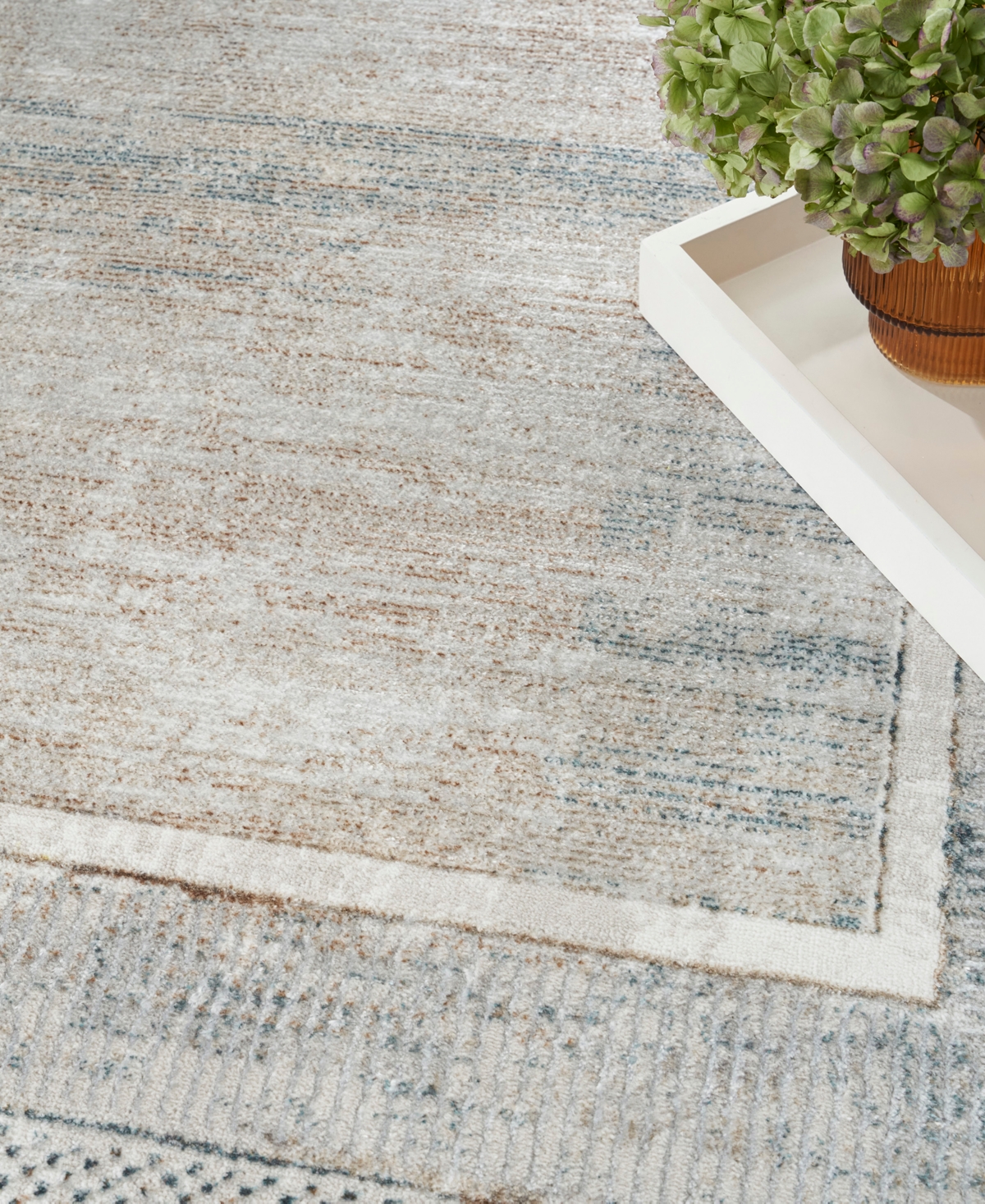 Nourison Home Glitz Glz07 3'11"x5'11" Area Rug In Ivory