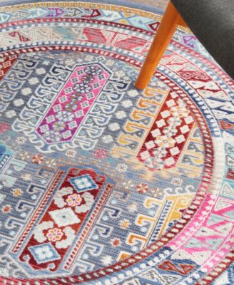 Vintage Kashan VKA06 4'x4' Round Area Rug