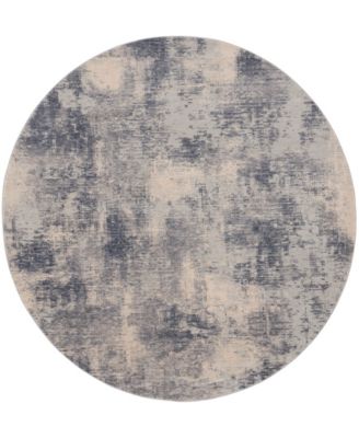 Rustic Textures RUS02 5'3"x5'3" Round Area Rug