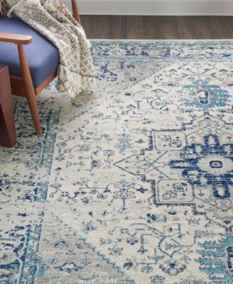 Nourison Home Tranquil Tra06 7'x10' Area Rug In Ivory,mist
