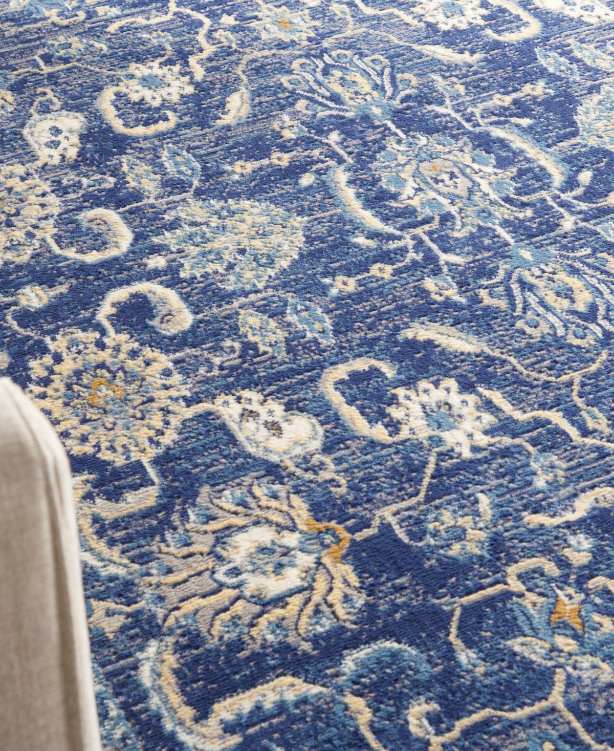 Nourison Home Grafix Grf24 3'9"x5'9" Area Rug In Navy