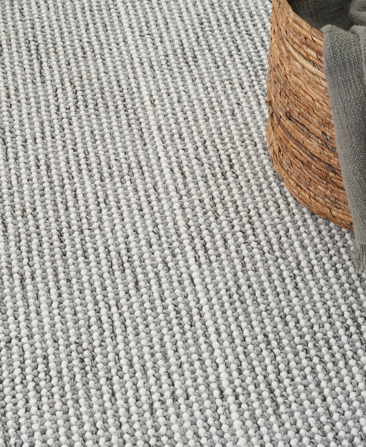 Nourison Home Natural Texture Ntx01 7'10"x9'10" Area Rug In Ivory,gray