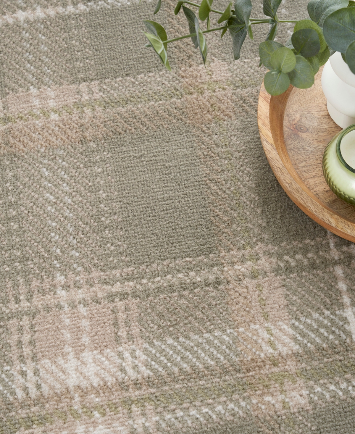Nourison Home Grafix Grf03 7'10"x9'10" Area Rug In Olive