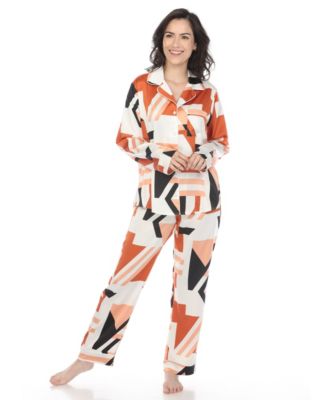 Women's Printed Satin Pajama Set