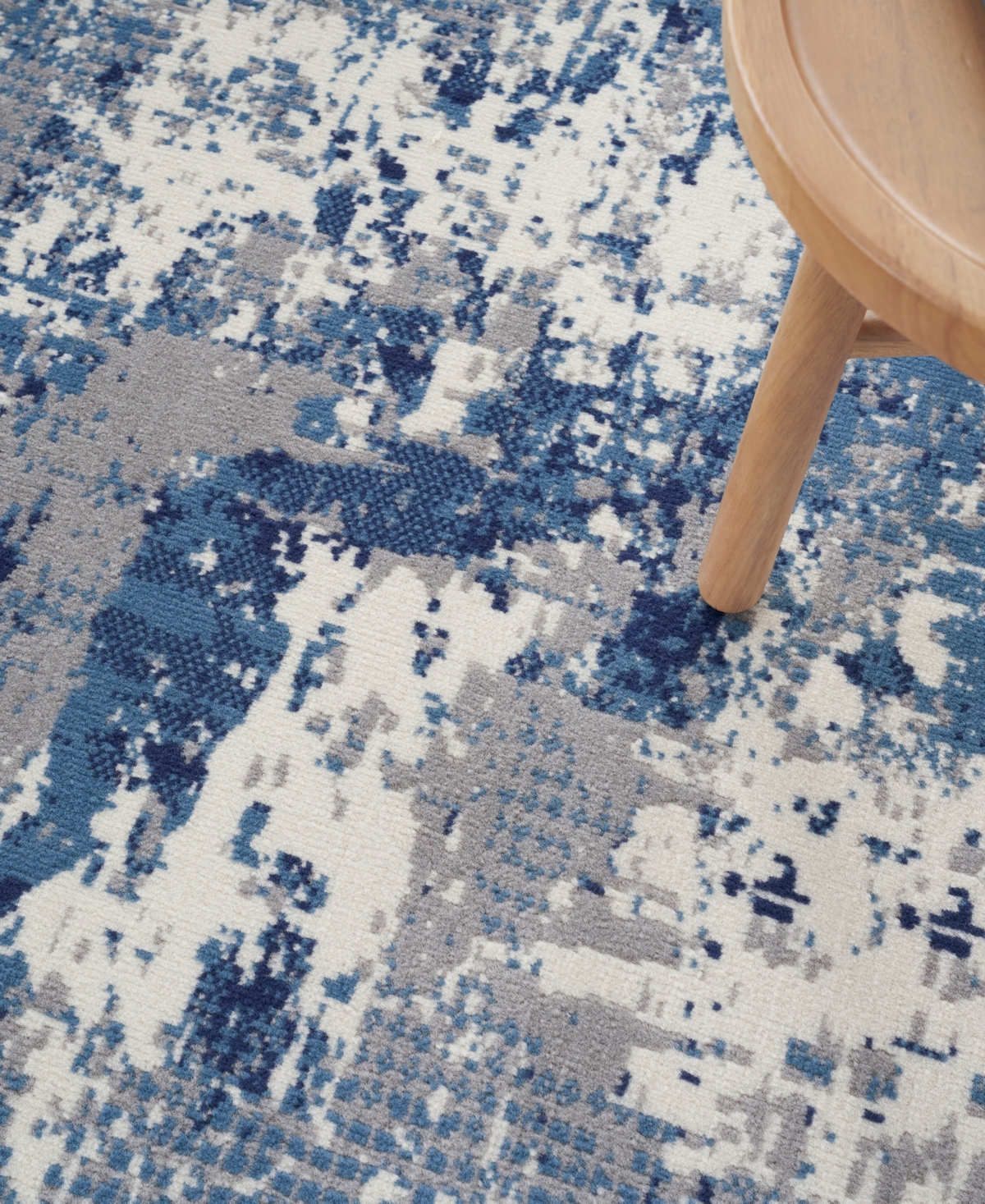 Nourison Home Grafix Grf38 7'10"x9'10" Area Rug In Navy,blue