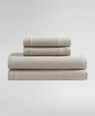 CLOSEOUT! Calvin Klein Melange Cotton Flannel Sheet Sets - Macy's