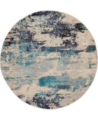 Celestial CES02 4'x4' Round Area Rug