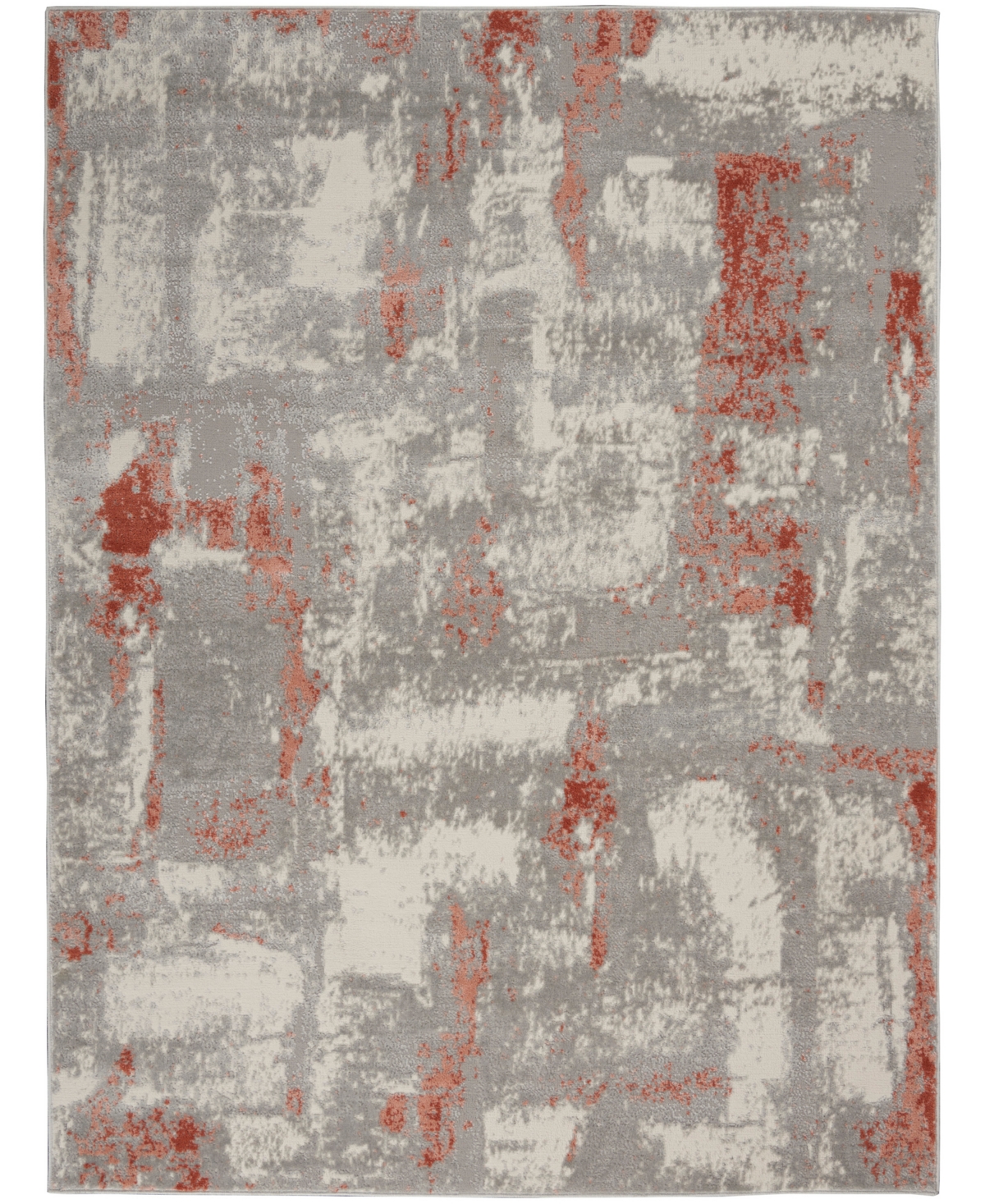 Nourison Home Elation Etn06 4'x6' Area Rug In Gray,brick