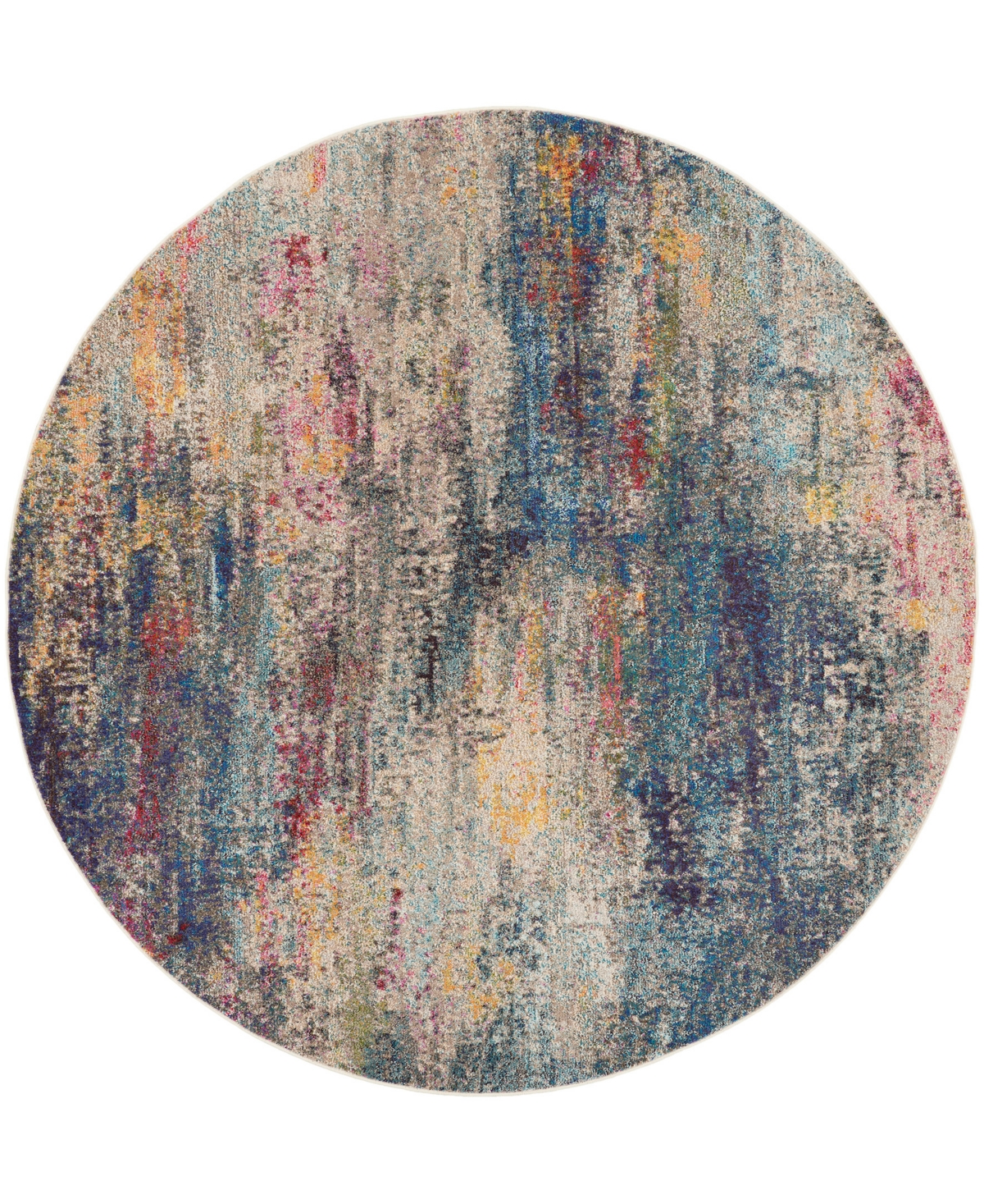 Nourison Home Celestial Ces16 4'x4' Round Area Rug