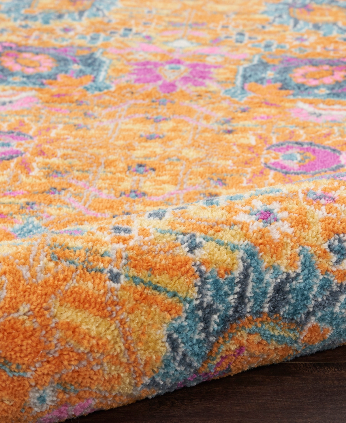 Nourison Home Passion Psn01 8'x8' Round Area Rug In Orange