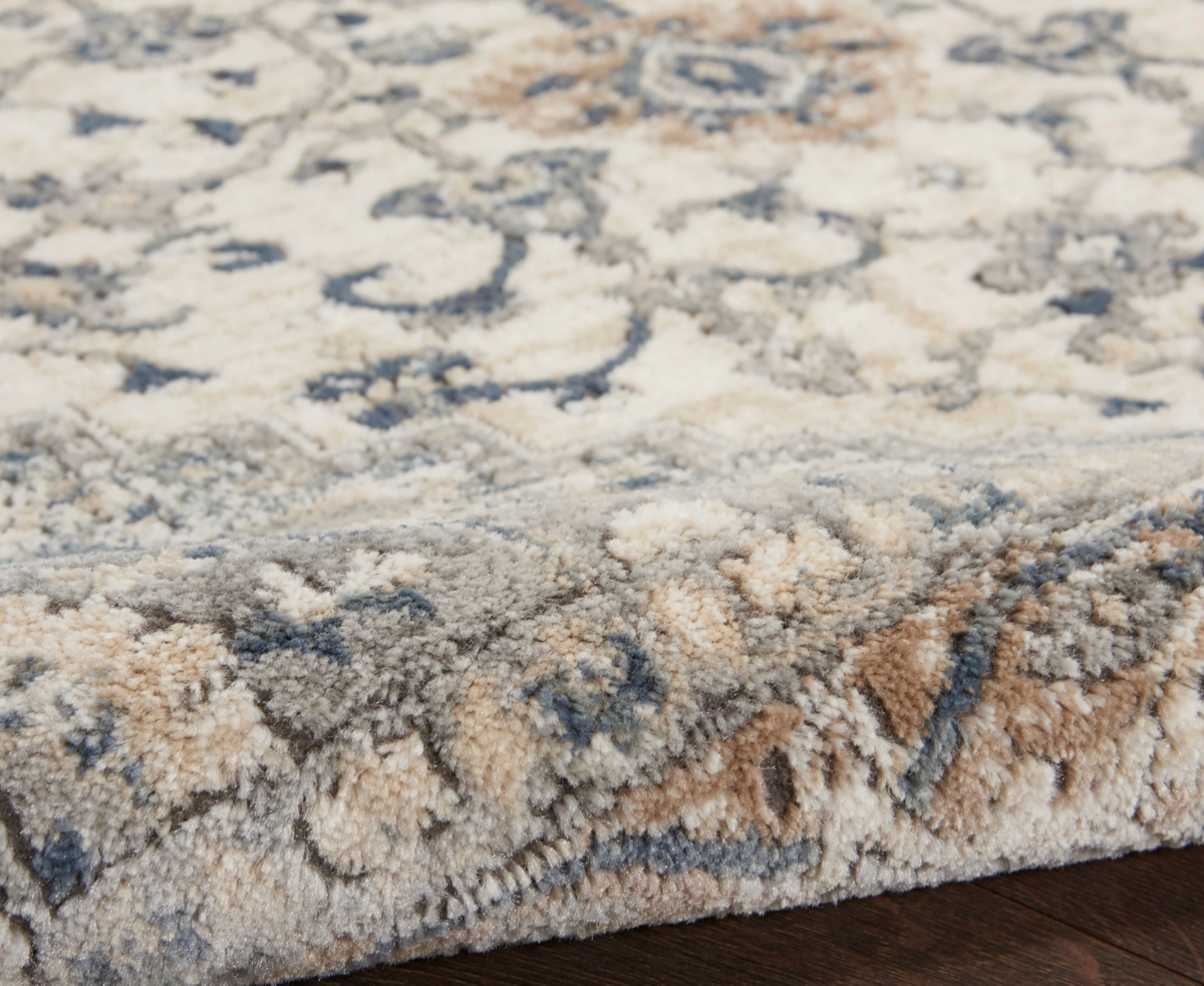 Nourison Home Quarry Qua05 2'2"x12' Runner Area Rug In Ivory,gray