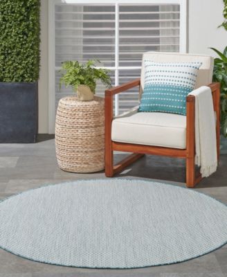 Courtyard COU01 5'x5' Round Area Rug