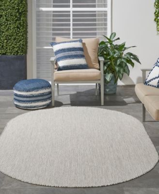 Courtyard COU01 5'x8' Oval Area Rug