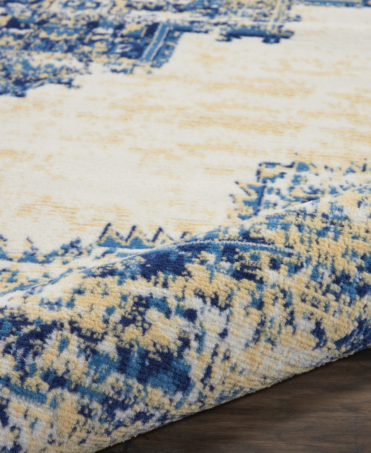 Nourison Home Grafix Grf14 6'x9' Area Rug In Blue,white