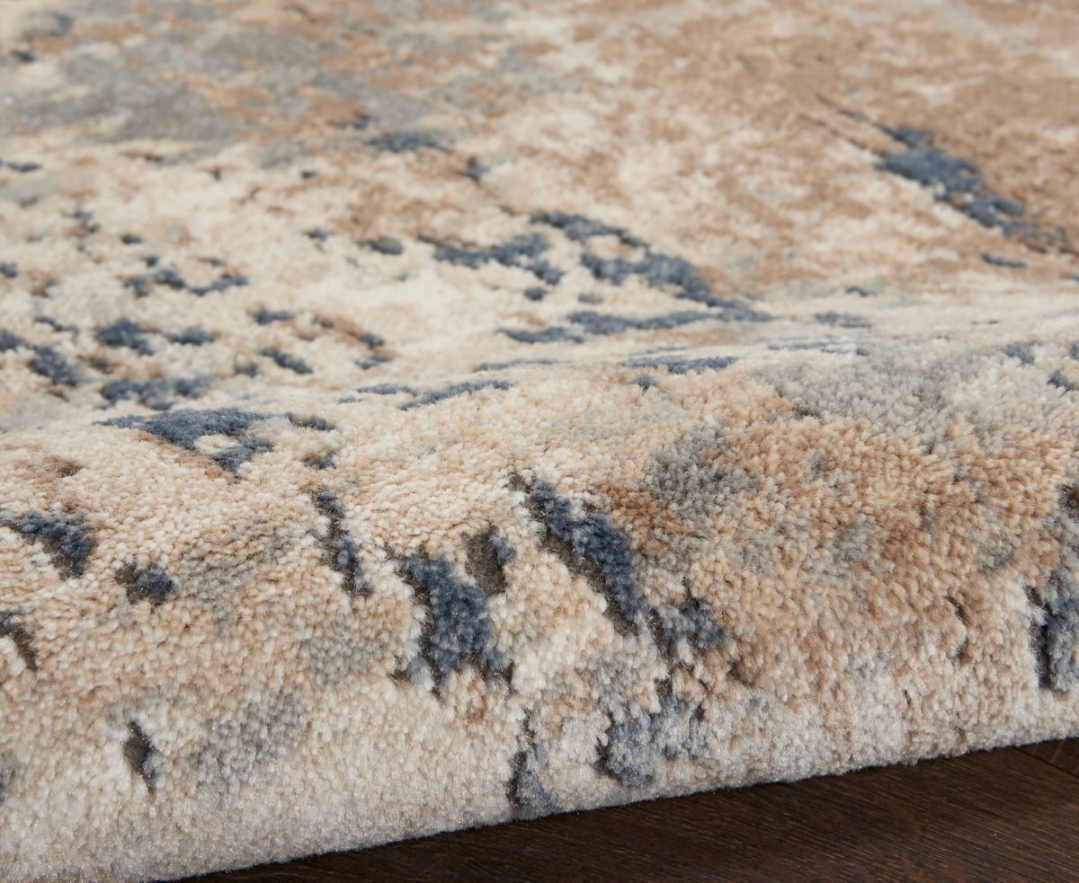 Nourison Home Quarry Qua01 3'9"x5'9" Area Rug In Beige,gray