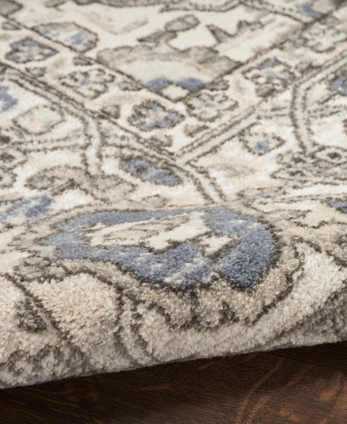 Nourison Home Quarry Qua05 3'9"x5'9" Area Rug In Blue