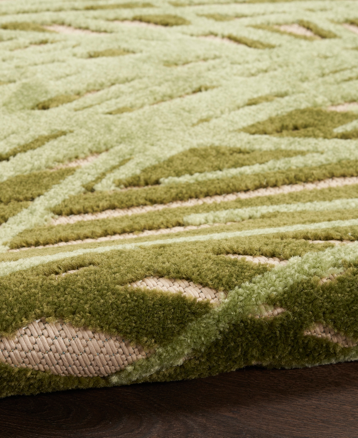 Nourison Home Aloha Alh41 3'6"x5'6" Area Rug In Ivory,moss