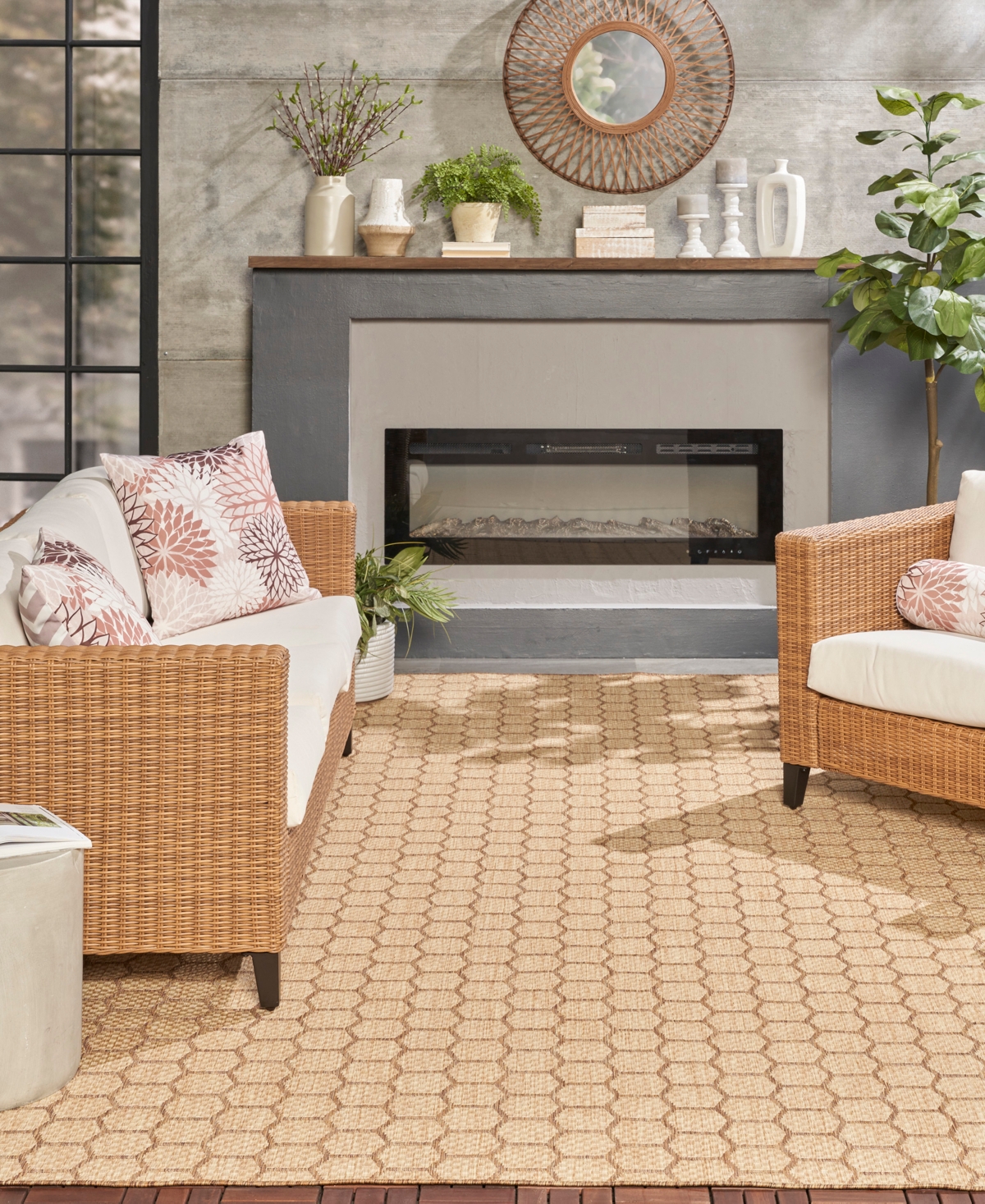 Nourison Home Twist Reversible Tws01 8'x10' Area Rug In Taupe