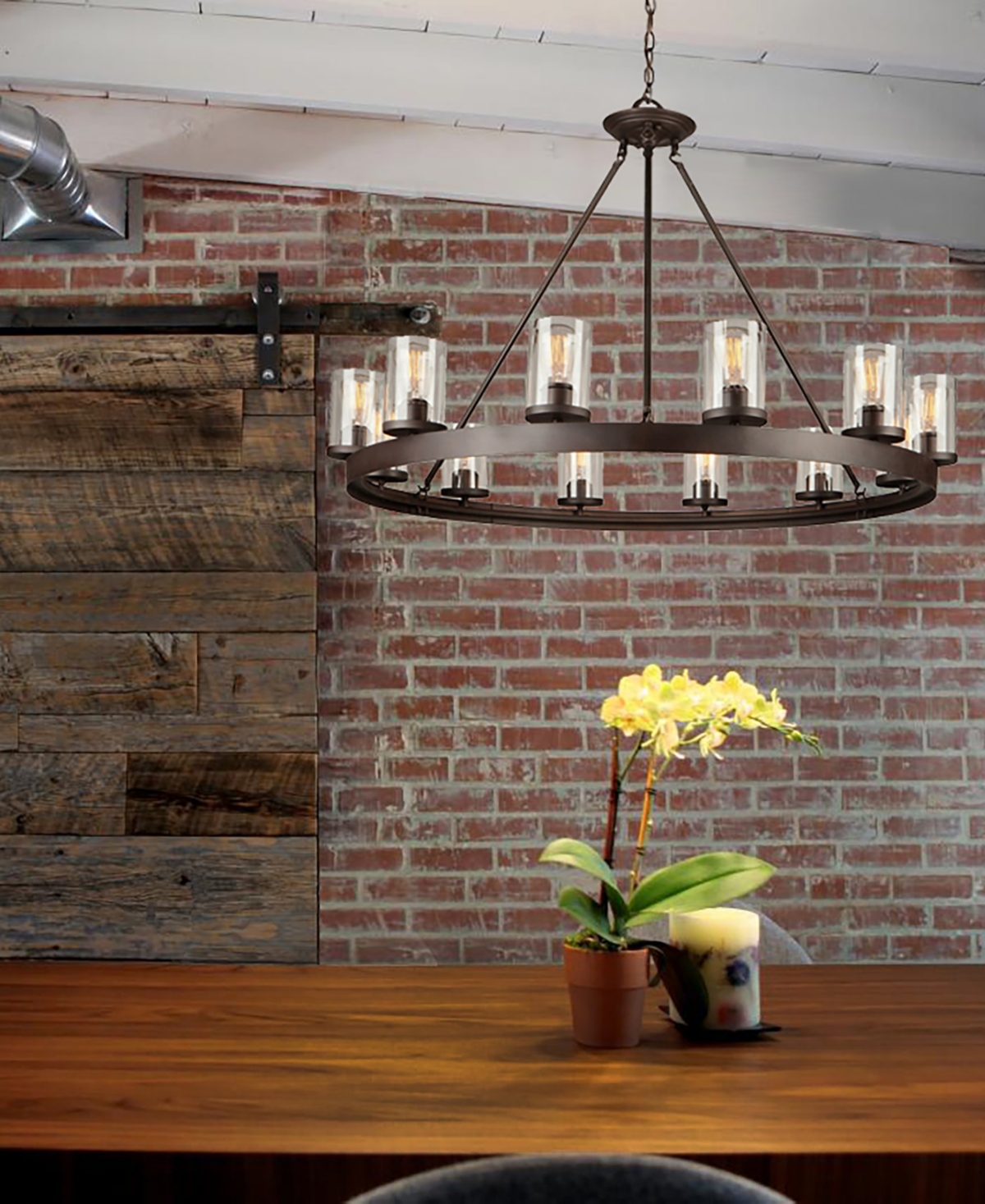 Artcraft Lighting Menlo Park Chandelier In Oil Rubbed Bronze,clear