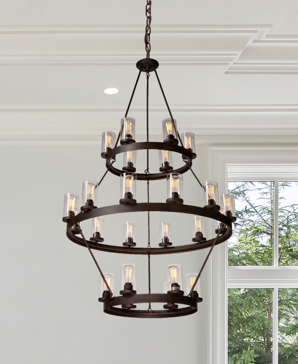 Artcraft Lighting Menlo Park Chandelier In Oil Rubbed Bronze,clear