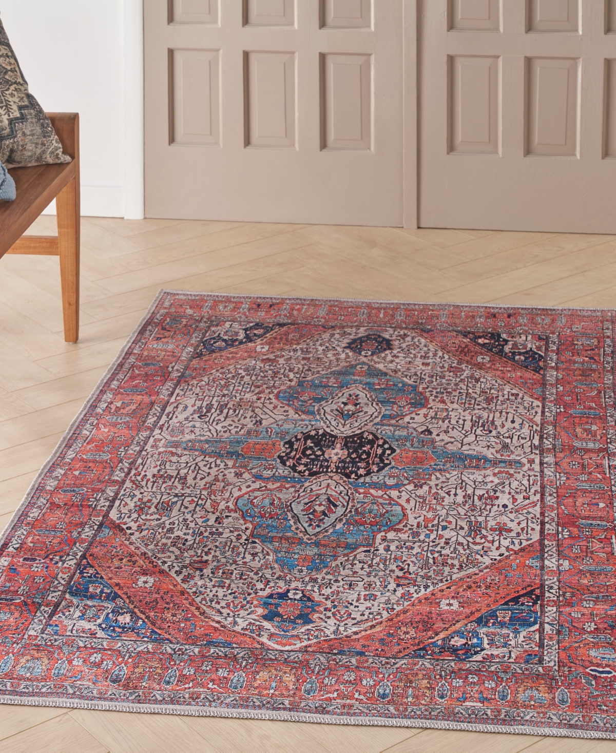 Nourison Home Grand Washables Grw05 5'3"x7'3" Area Rug In Ivory