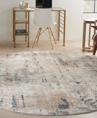 Quarry QUA01 7'10"x7'10" Round Area Rug