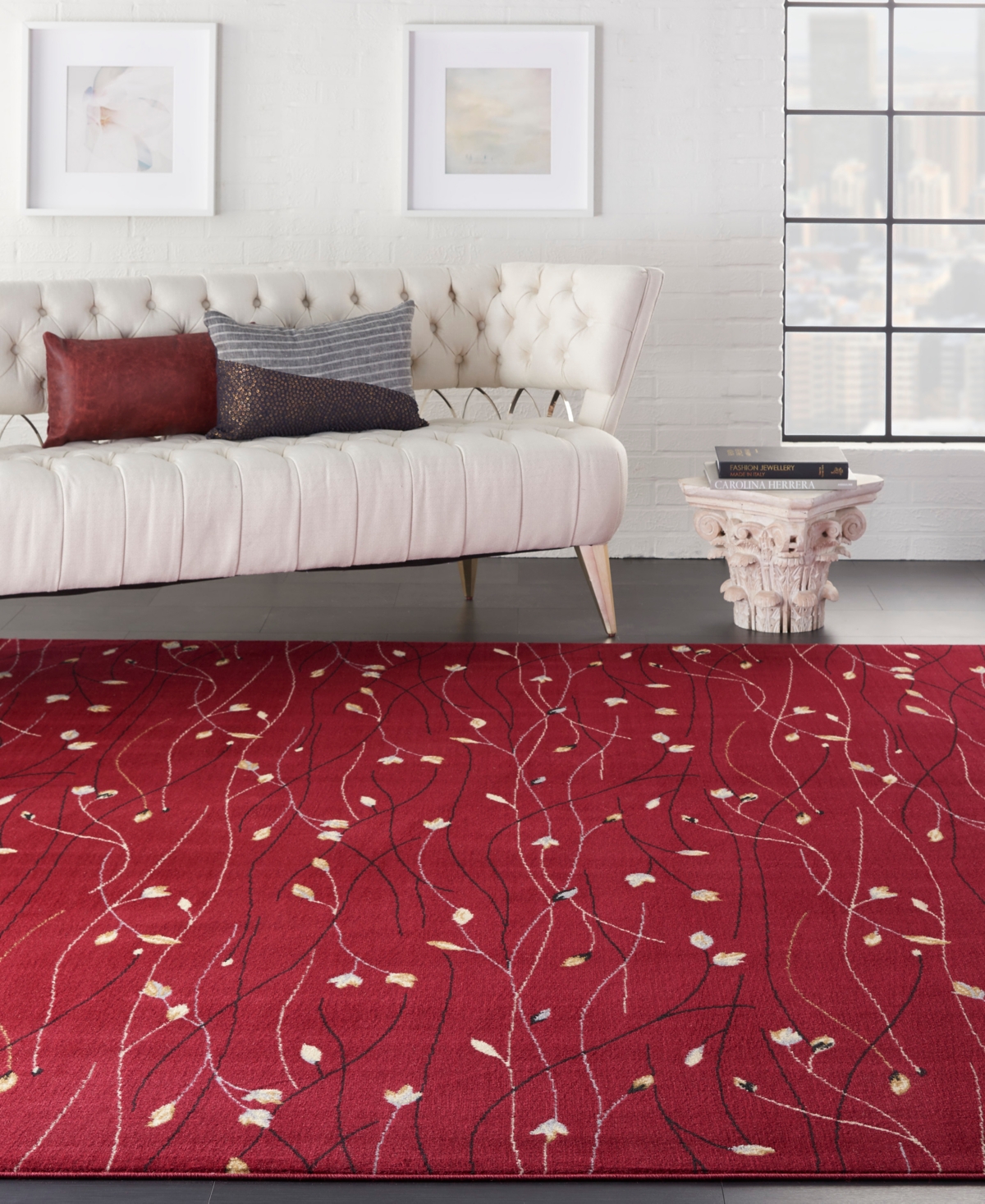 Nourison Home Grafix Grf15 7'10"x9'10" Area Rug In Red