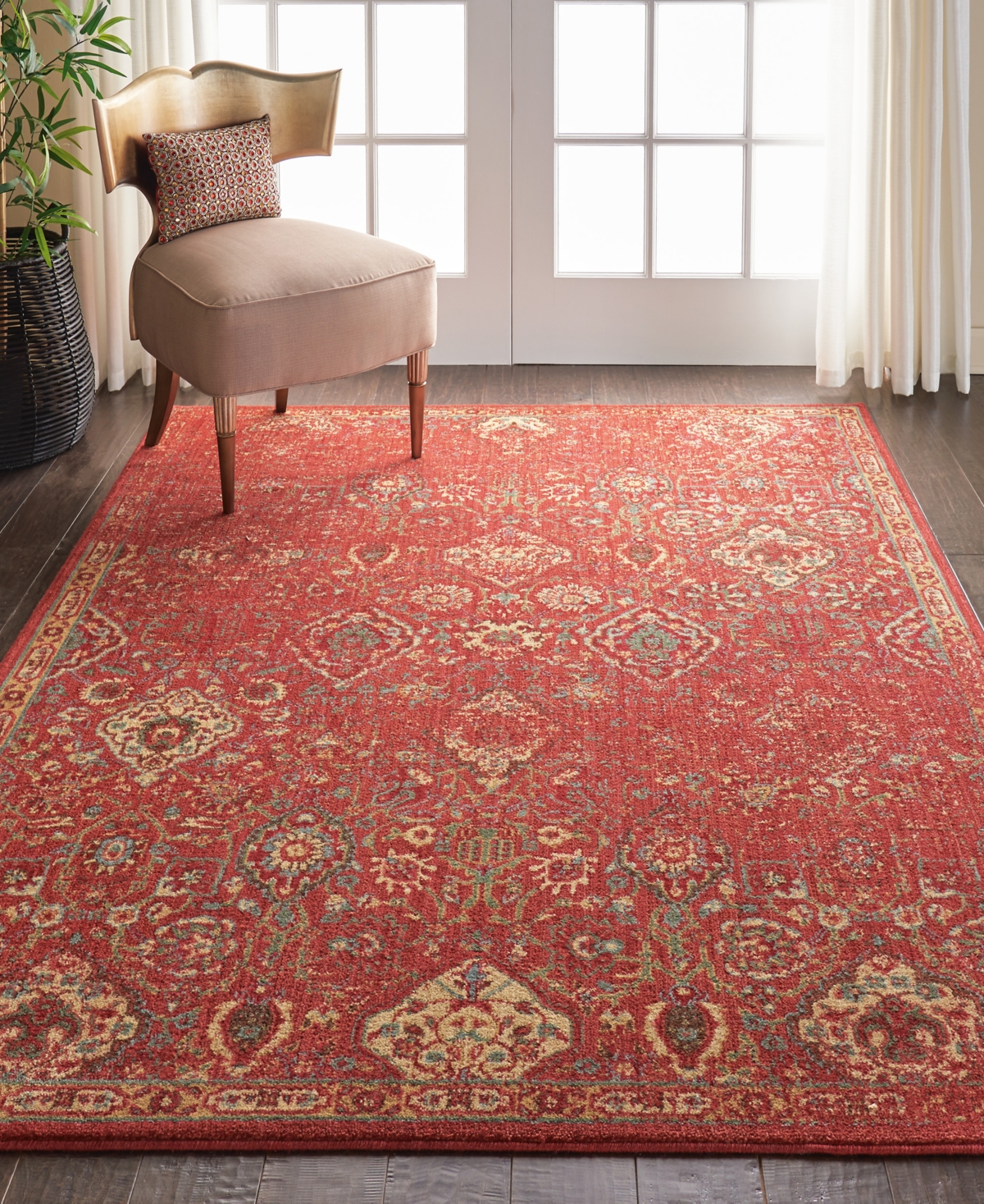 Nourison Home Somerset St90 3'6"x5'6" Area Rug In Brick