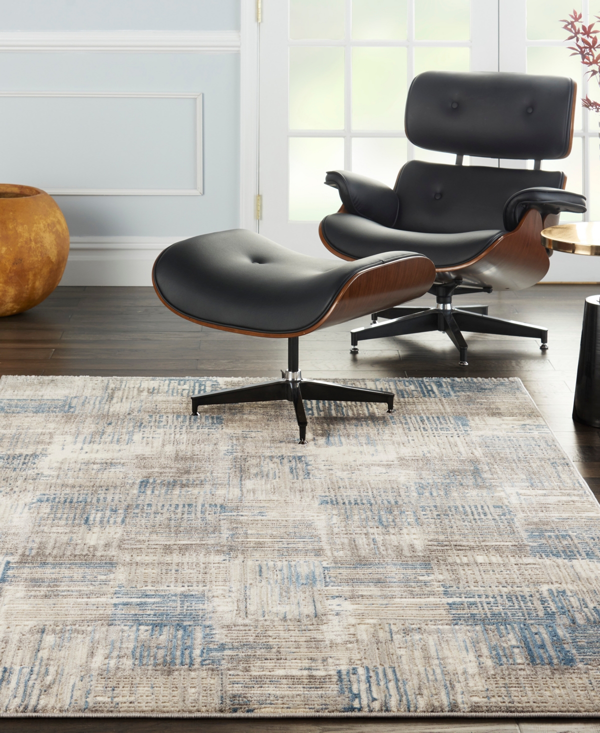 Nourison Home Solace Sla03 5'3"x7'3" Area Rug In Ivory,gray