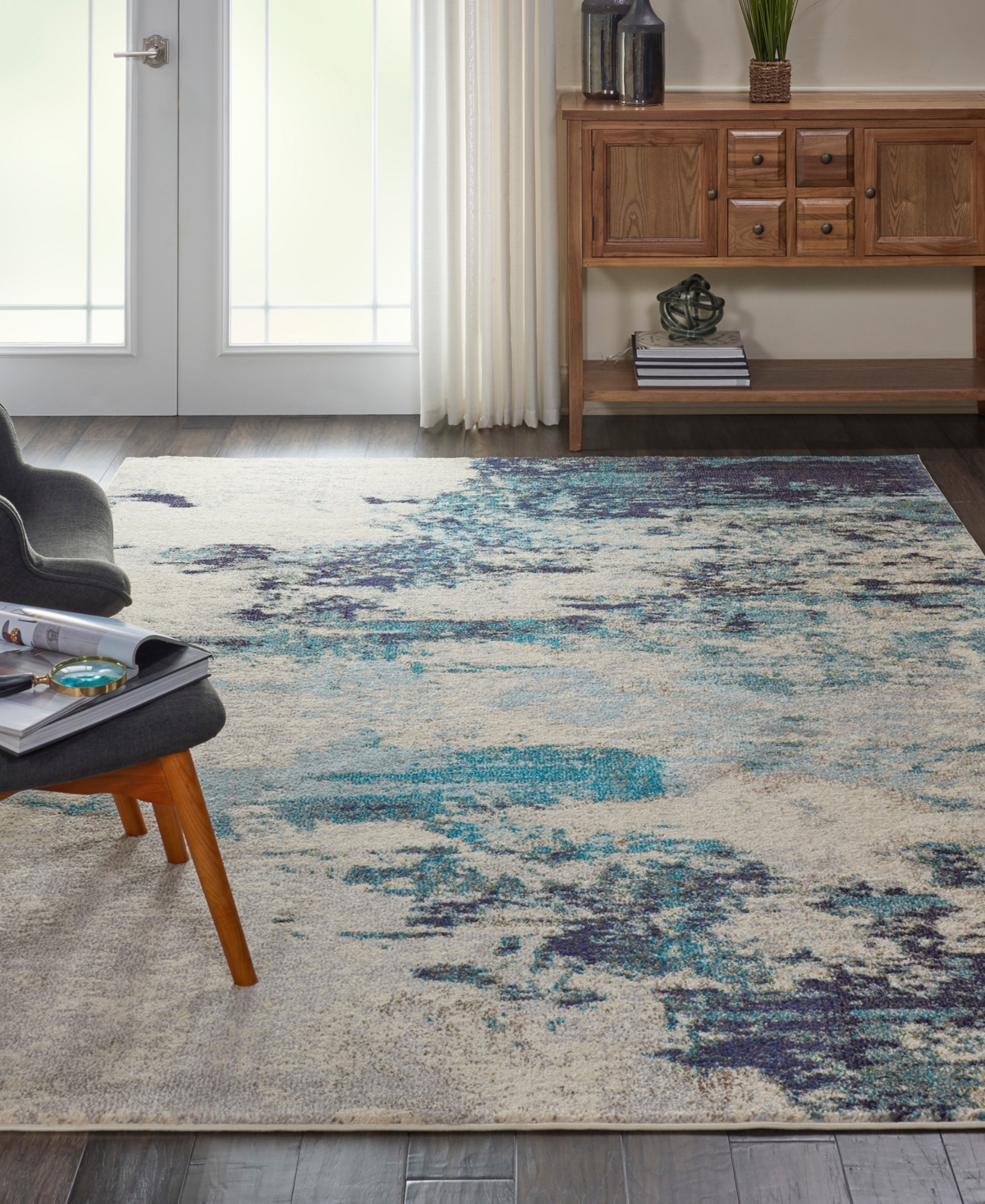 Nourison Home Celestial CES02 6'x9' Area Rug -Teal