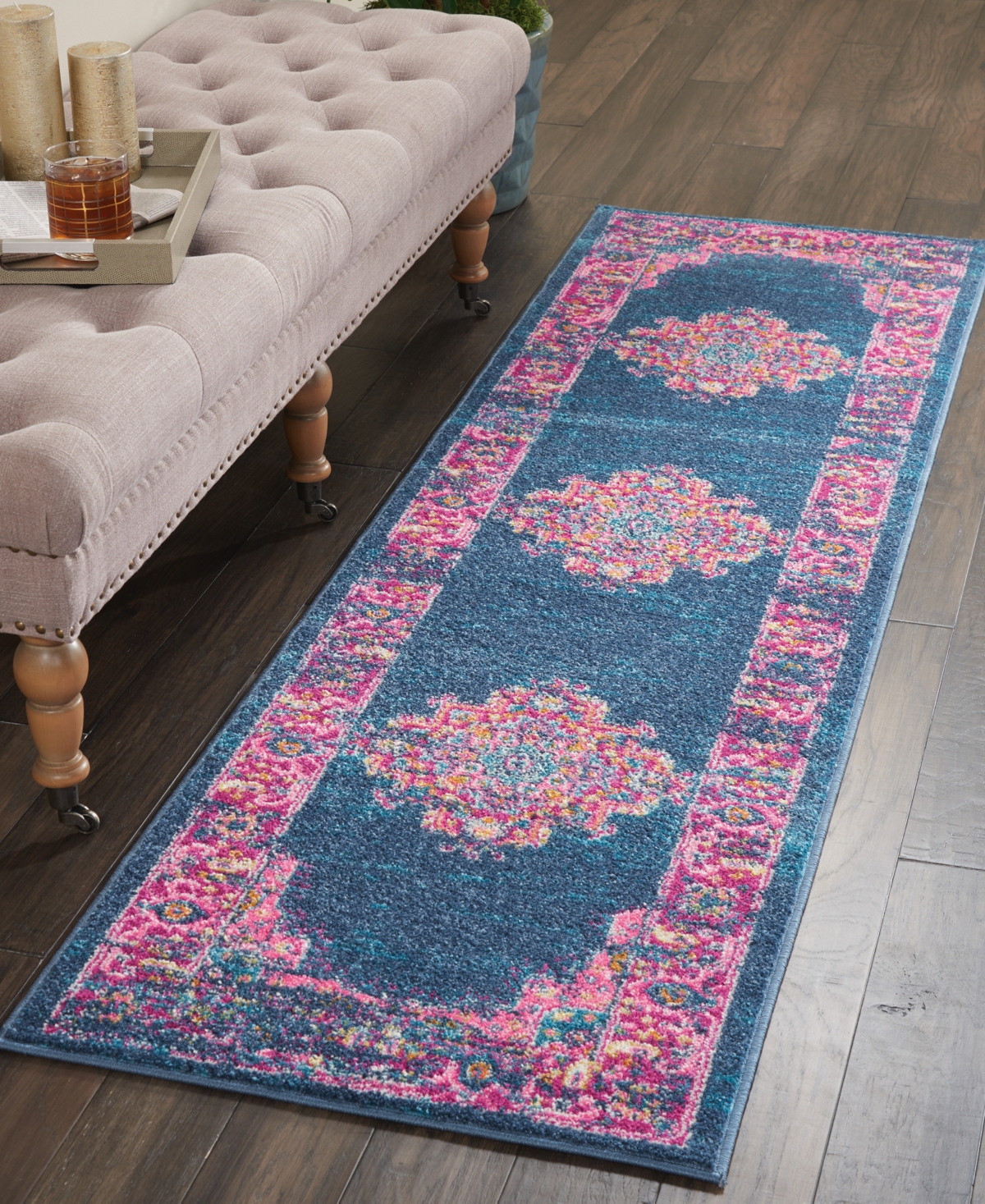Nourison Home Passion Psn03 2'2"x10' Runner Area Rug In Blue