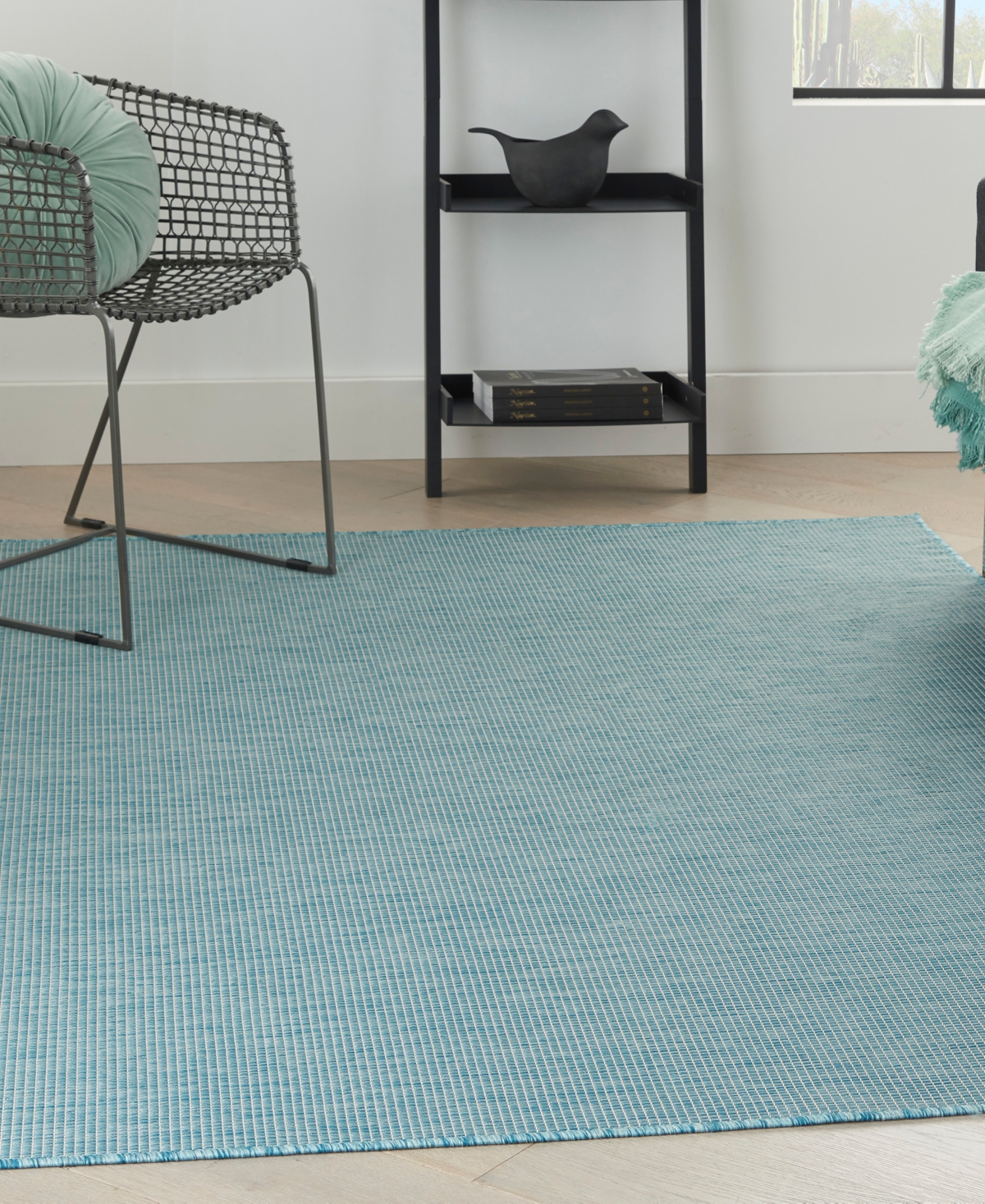 Nourison Home Positano Pos01 4'x6' Area Rug In Aqua