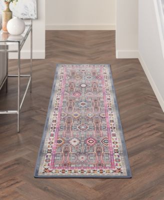 Vintage Kashan VKA05 2'4"x8' Runner Area Rug