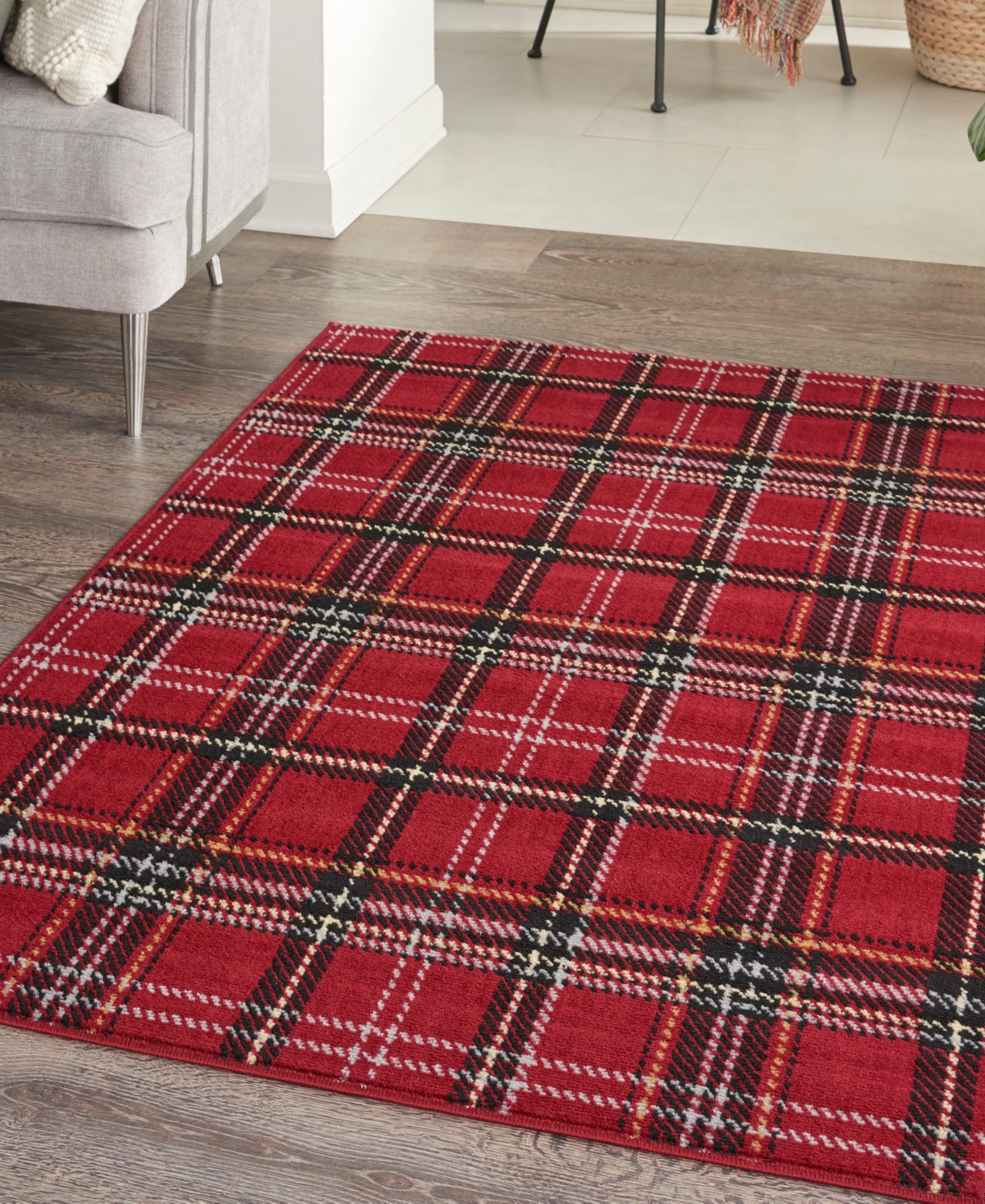 Nourison Home Grafix Grf03 3'9"x5'9" Area Rug In Red