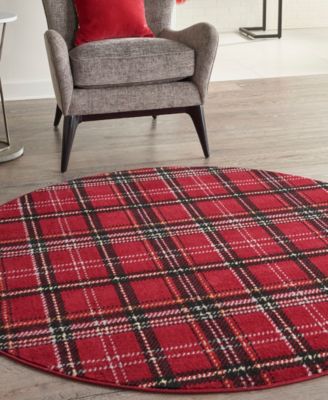 Grafix GRF03 5'3"x5'3" Round Area Rug