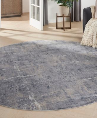 Rustic Textures RUS06 7'10"x7'10" Round Area Rug