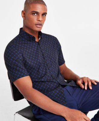 Alfani - Men's Alfatech Dot-Pattern Shirt