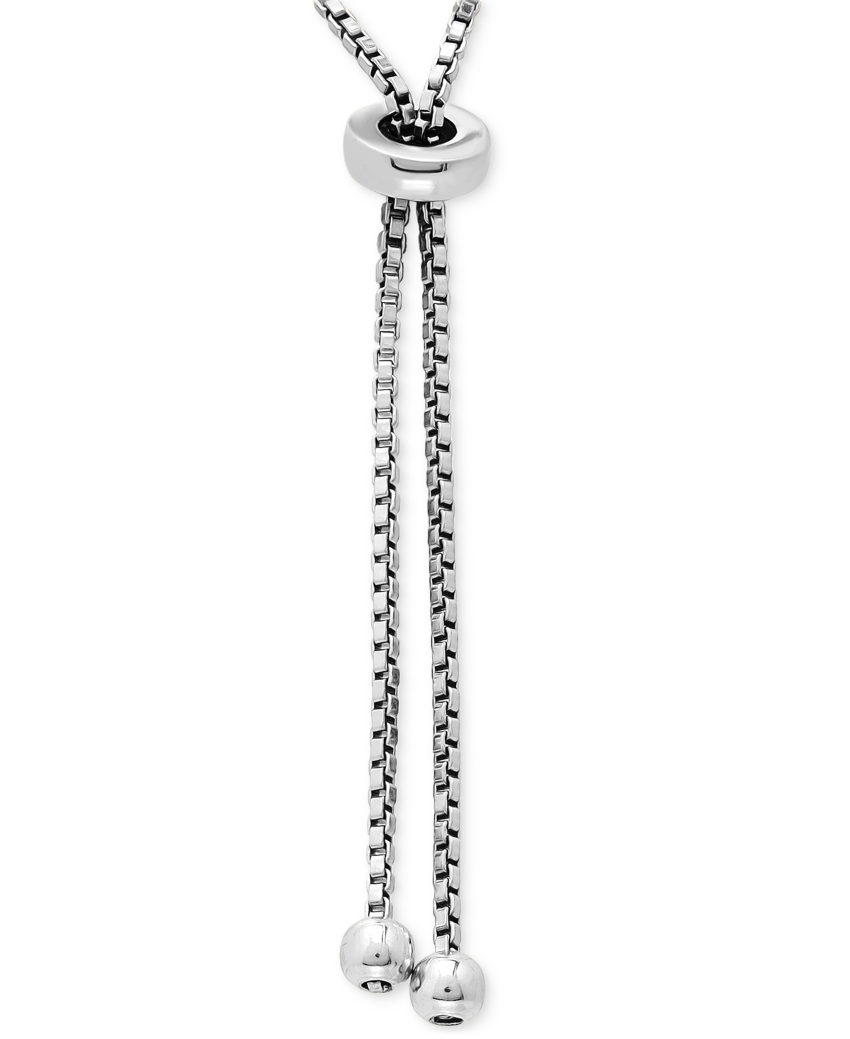 Giani Bernini Cubic Zirconia Curved Bar Bolo Bracelet, Created For Macy's In Sterling Silver