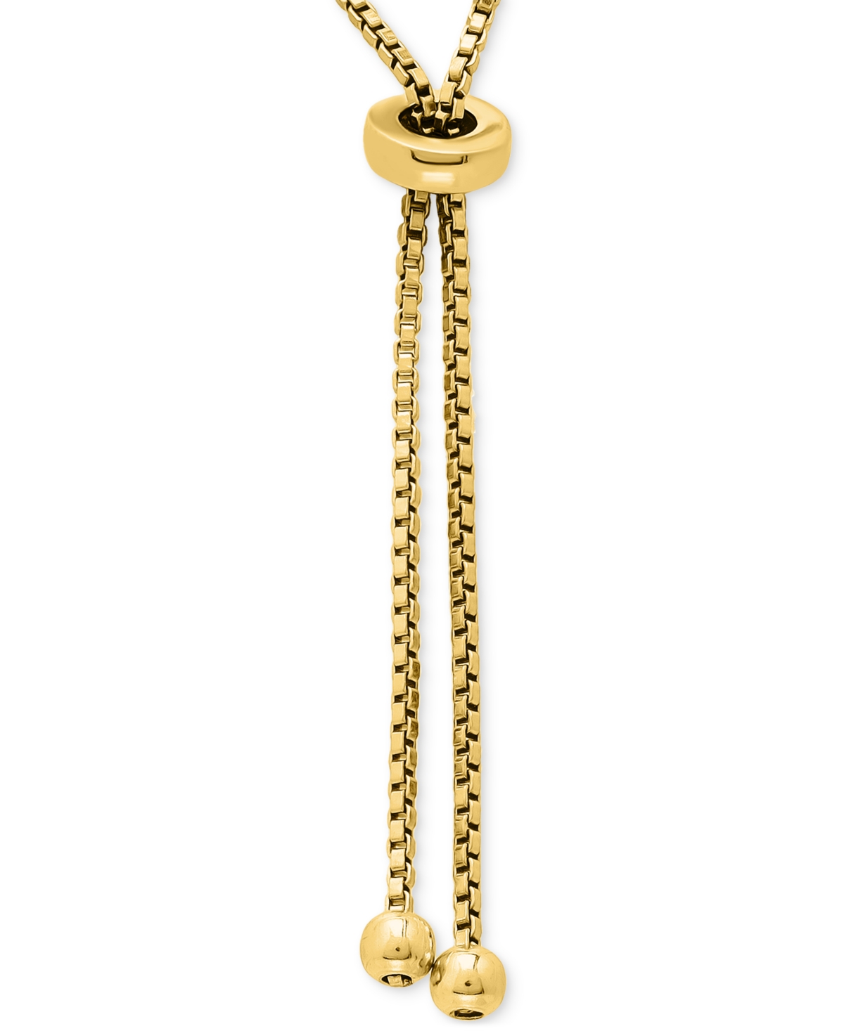 Giani Bernini Cubic Zirconia Xo Bolo Bracelet, Created For Macy's In Gold