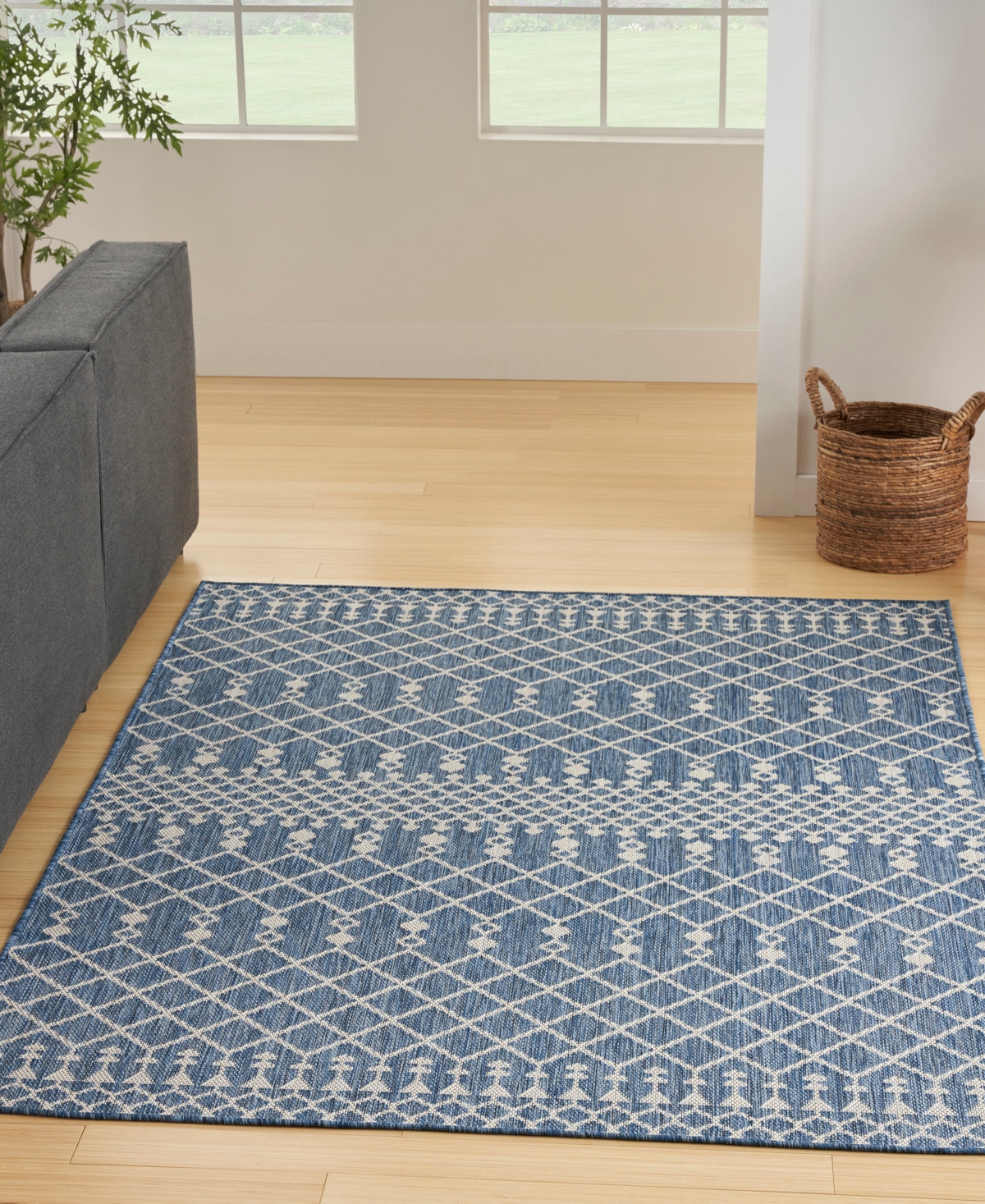 Nourison Home Positano Pos02 6'x9' Area Rug In Blue