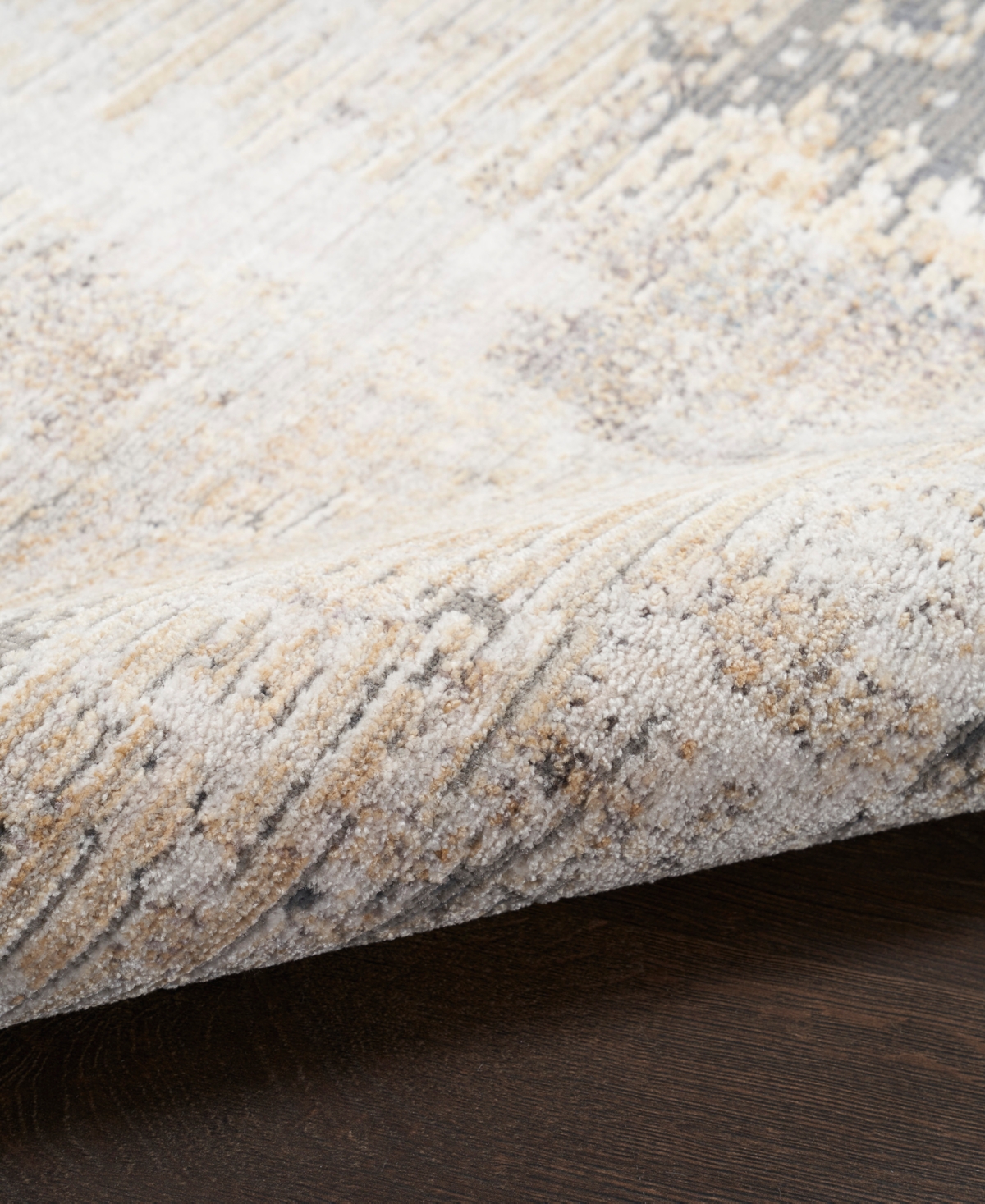 Nourison Home Abstract Hues Abh01 3'3"x5'3" Area Rug In Beige,gray
