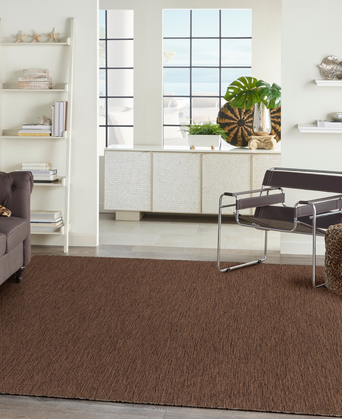 Nourison Home Washable Solutions Wsl01 8'x10' Area Rug In Mocha