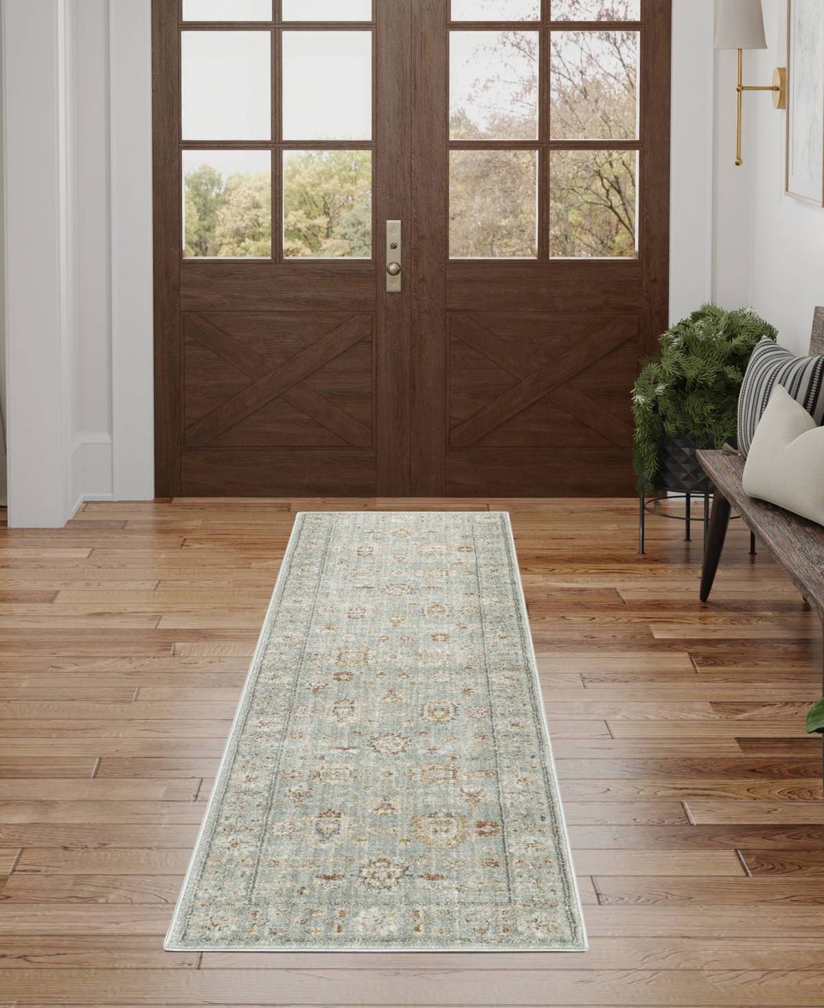 Nourison Home Oases Oae01 2'3"x8' Runner Area Rug In Gray