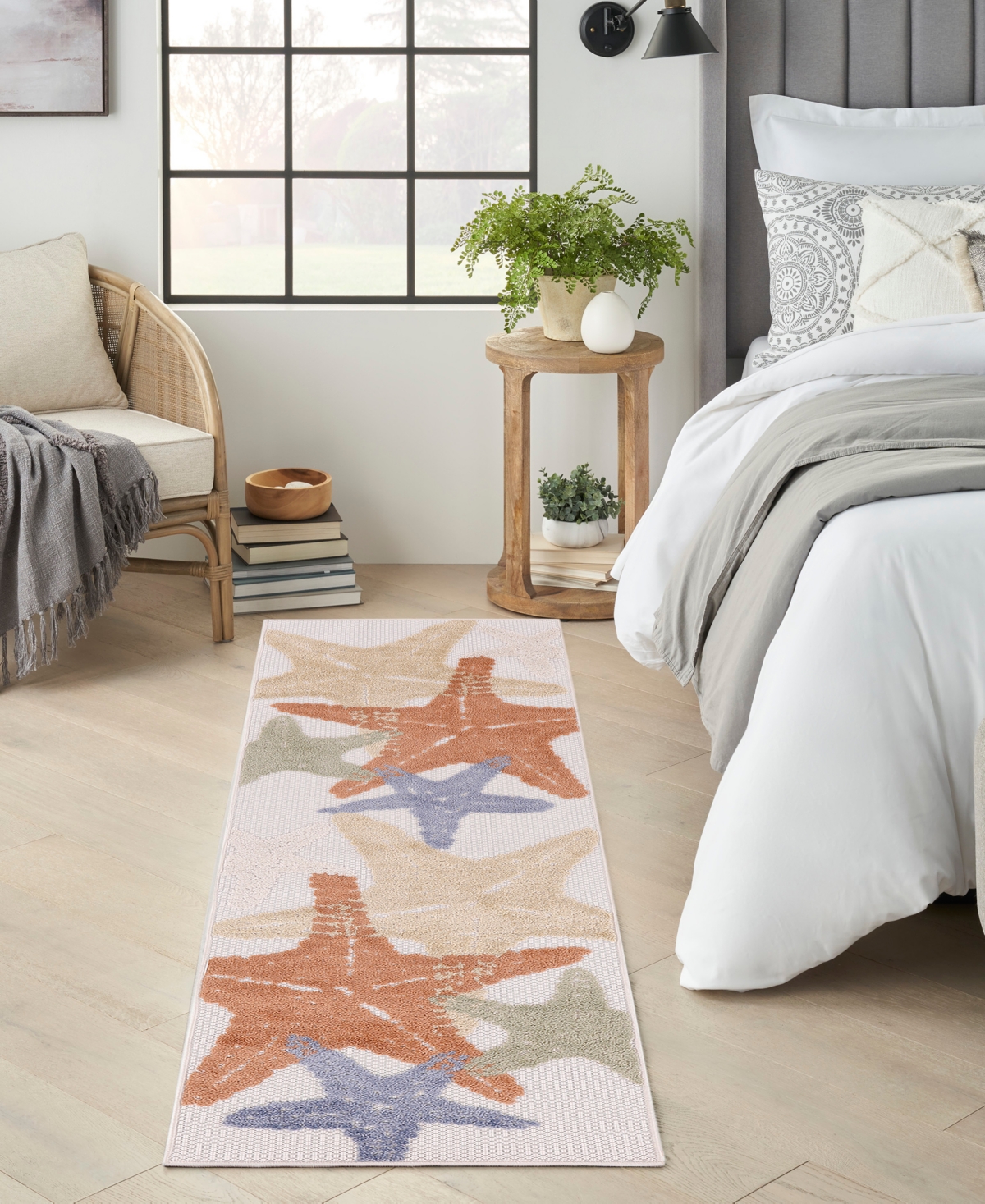 Nourison Home Aloha Alh28 2'3"x8' Runner Area Rug In Ivory