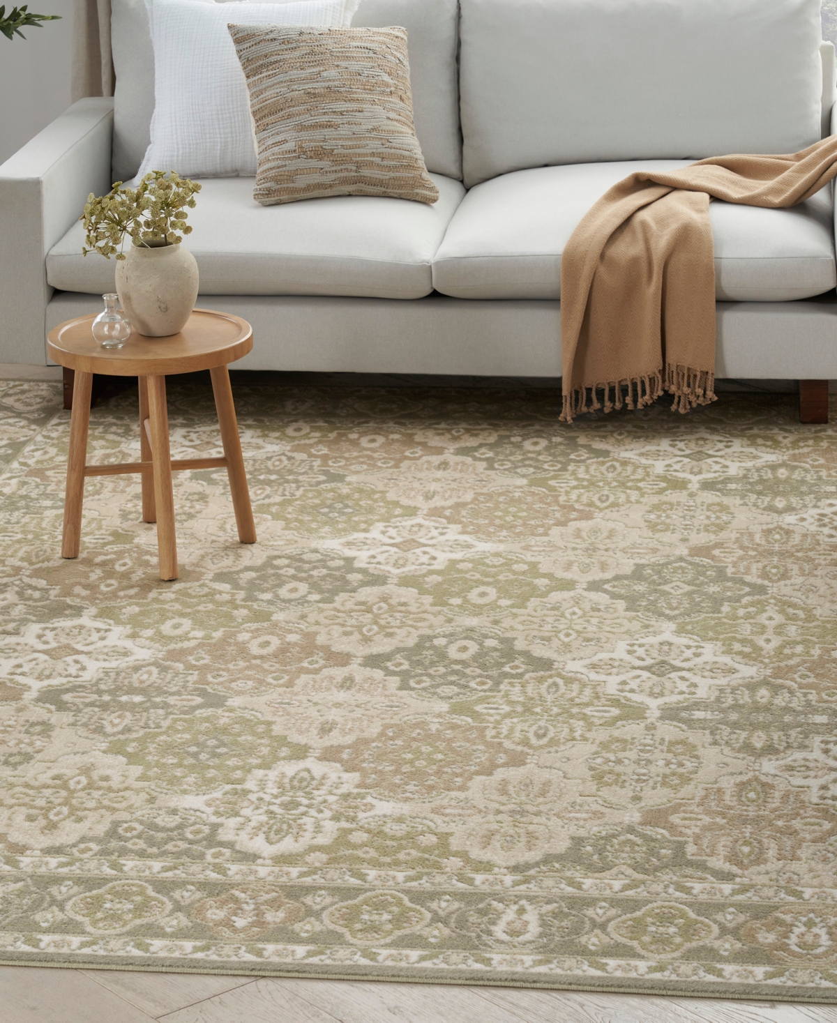 Nourison Home Grafix Grf31 5'3"x7'3" Area Rug In Green