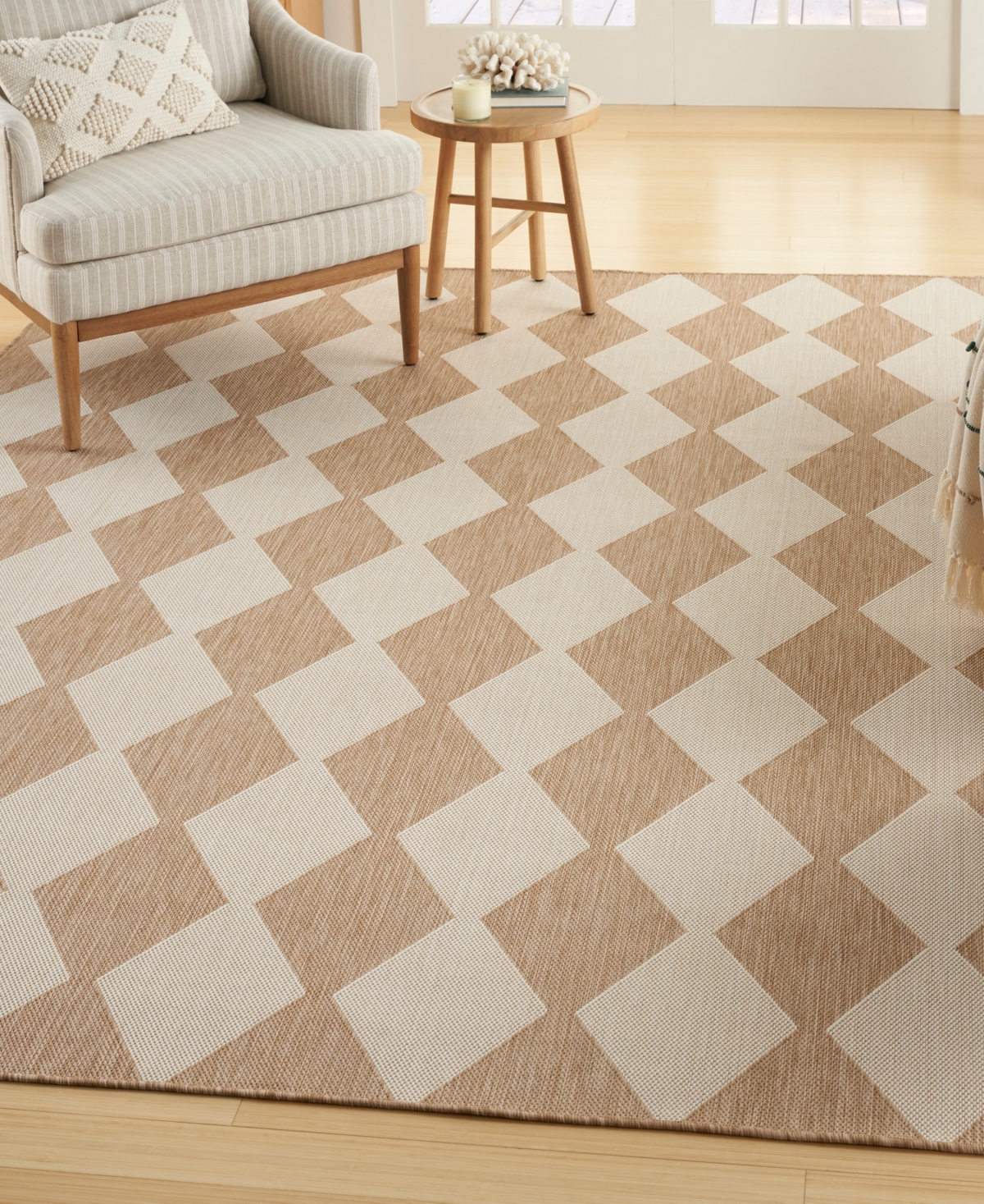 Nourison Home Positano Pos04 5'x7' Area Rug In Camel