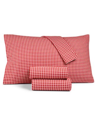 Printed Flannel Cotton 4-Pc. Sheet Set, Full, Exclusively at Macy’s