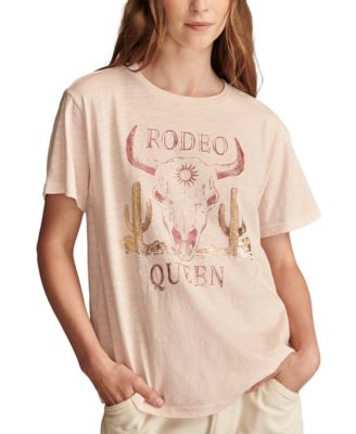 Lucky Brand - Women's Cotton Rodeo Queen Boyfriend Tee