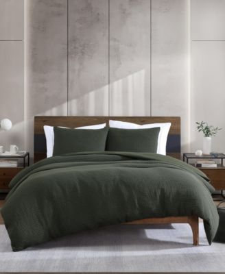 Solid Waffle 3-Pc. Duvet Cover Set, Full/Queen